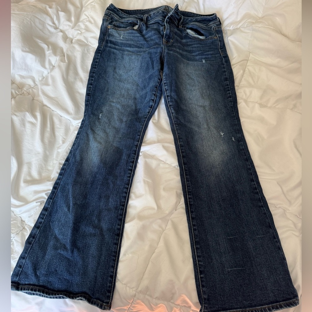 American Eagle Outfitters Women's Boot Cut Jeans - Dark Blue